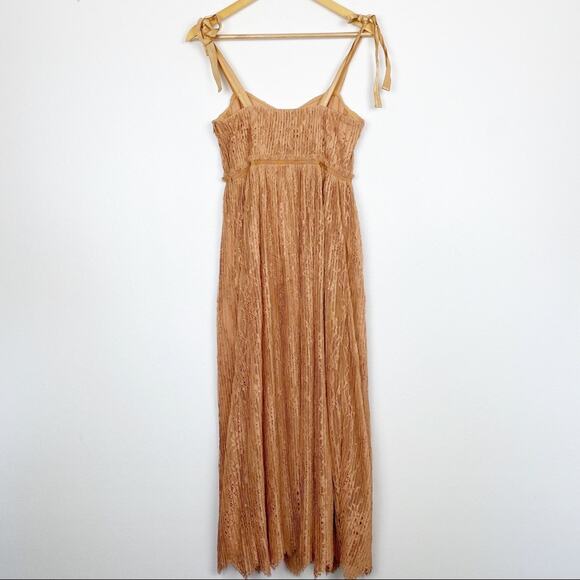 NEW Jonathan Simkhai Bonnie Silk Lace Plisse Dress - Picture 12 of 13